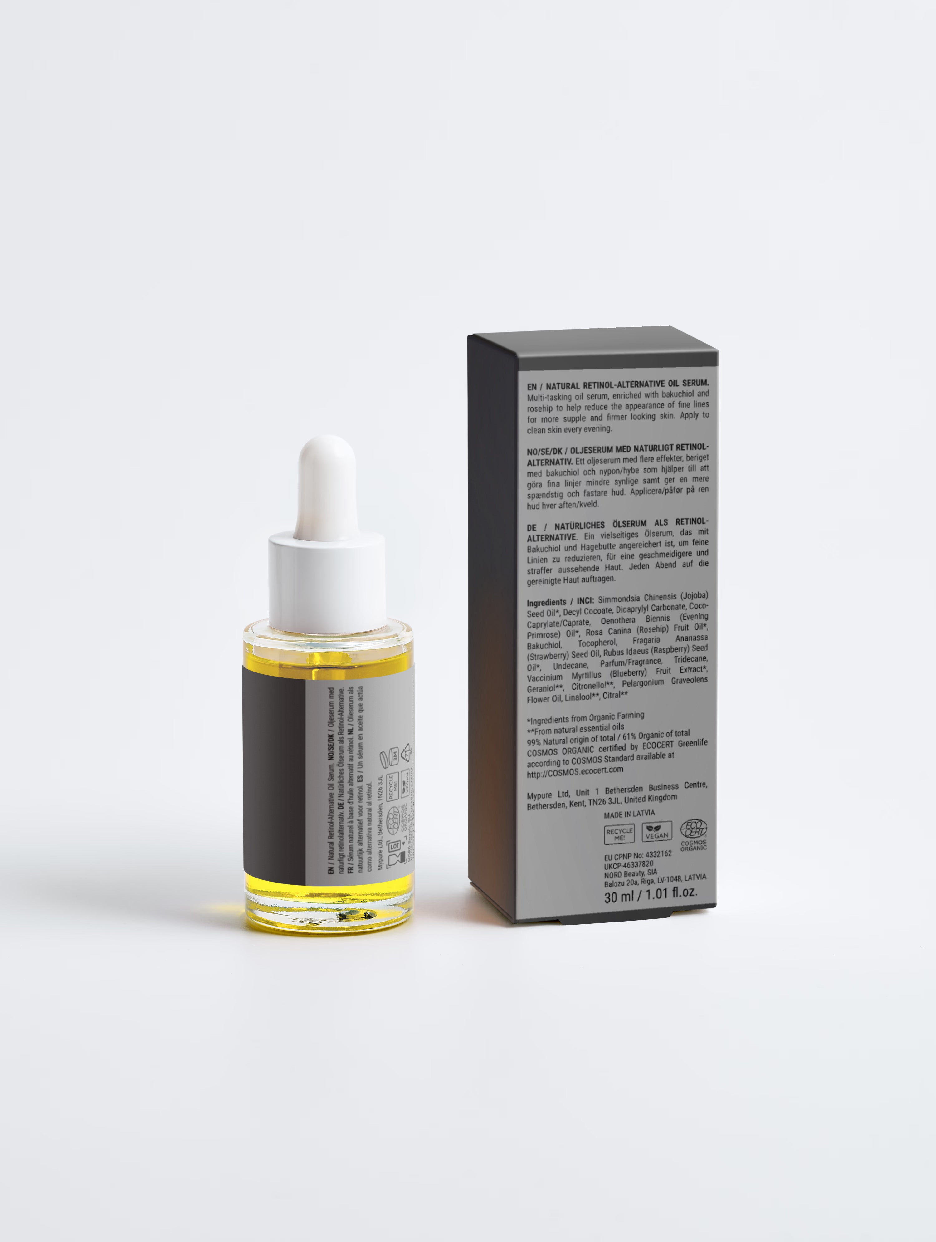 Sérum oleoso con alternativa natural al retinol